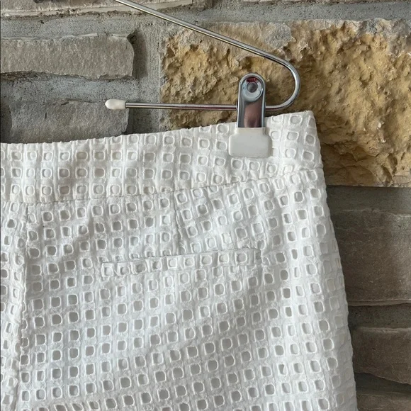 Ann Taylor White Eyelet Women Shorts Size 12 - Picture 11 of 15